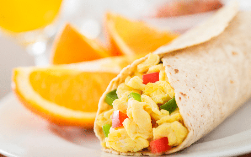 Veggie and Egg Breakfast Burrito