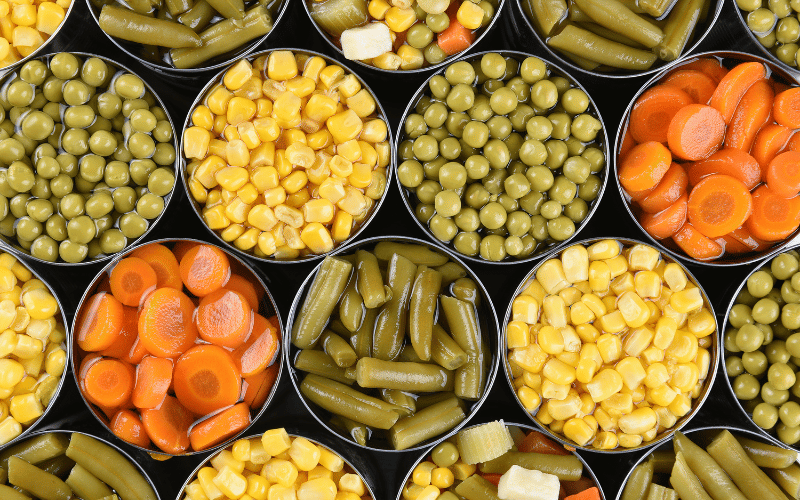 Canned Vegetables with Added Sugar or Salt